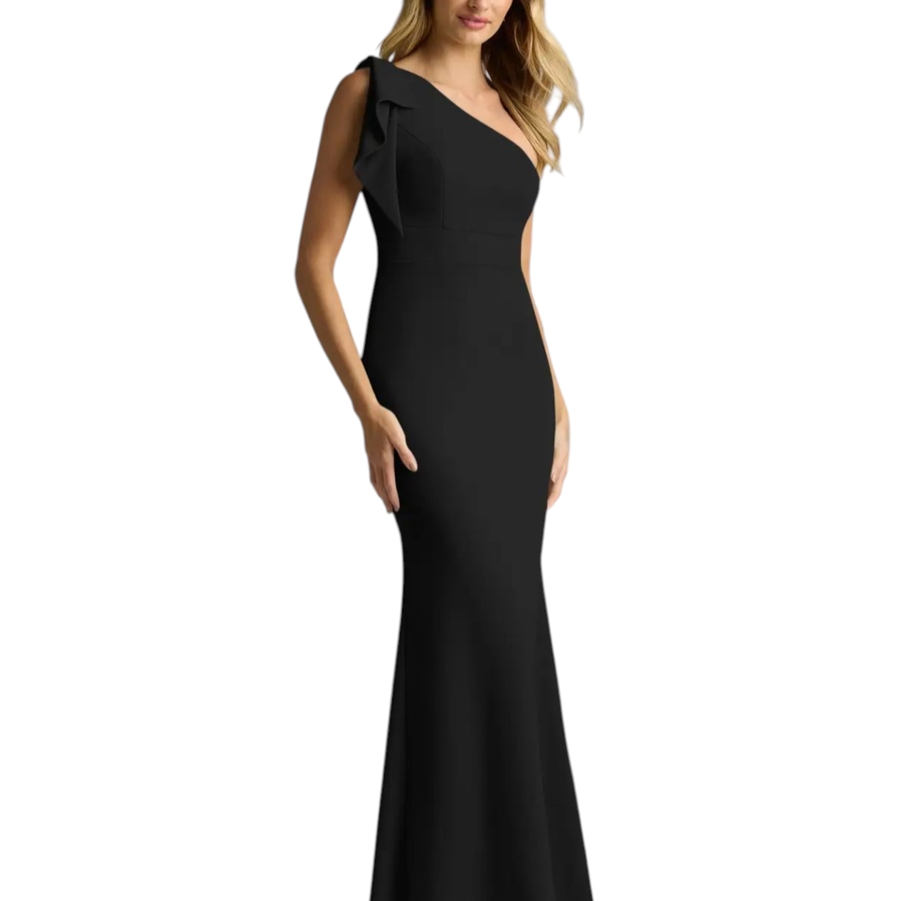 Elegant Black One-Shoulder Dress